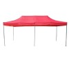 Cort tip pavilion, 3x6 m, fara pereti laterali, pliabil, poliester impermeabil, rosu