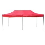 Cort tip pavilion, 3x6 m, fara pereti laterali, pliabil, poliester impermeabil, rosu