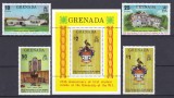 DB1 Aniversare Universitate 1974 Grenada 4 v. + SS MNH, Nestampilat
