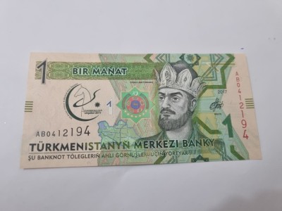 BANCNOTA TURKMENISTAN 1 M 2017 foto