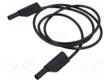 Cablu de măsurare HIRSCHMANN T&amp;M 32A 1m negru cu soclu axial 4mm