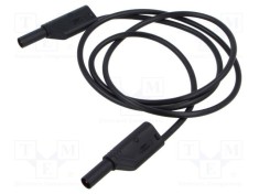 Cablu de măsurare HIRSCHMANN T&amp;M 32A 1m negru cu soclu axial 4mm