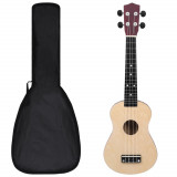 Gossi set ukulele soprano pentru copii, cu husa, natural, 23&quot;