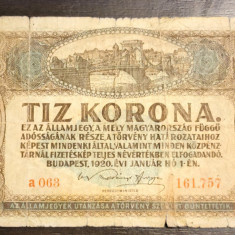 Bancnota - Ungaria - 10 Korona 1920