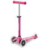 Trotinetă MICRO Mini DeLuxe LED pink