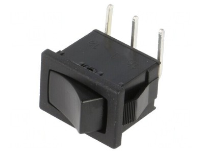 Rocker SPDT 2 ON-ON 6A/250VAC Negru fără CW Corp foto