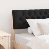 vidaXL Tăblie tapițată Negru 100 cm Lemn de pin masiv 879191