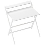 HOMCOM Birou Pliabil cu Poliță pentru Monitor, 81.5x62x86.5 cm Alb | Aosom Romania