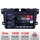 Navigatie Mazda CX-7 2006-2012 Edotec Kit-097 8 core QLED 2K 16+512 360 Android Waze USB Navigatie Internet Youtube Radio CarStore Technology