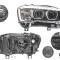 Far Bmw X3 (F25), 03.2014-; X4 (F26), 08.2014-, fata, Dreapta, fara &amp;#39;BMW&amp;#39; inscription; bi-xenon; cu LED daytime running light; D1S+LED+PY21W;
