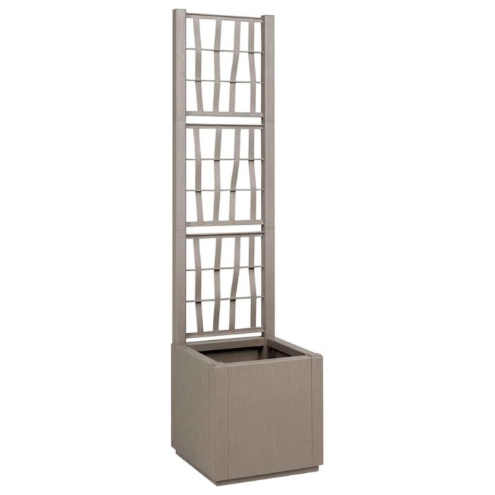 Vază pentru Grădină Gri 36 x 36 x 140 cm Polipropilenă