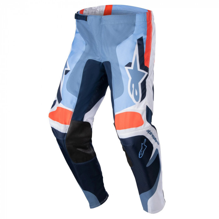 Pantaloni Moto Alpinestars MX Fluid Agent, Albastru Navy/Portocaliu, Marime 34