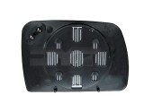 Geam oglinda exterioara cu suport fixare Bmw X5 (E53), 01.1999-10.2006, partea Stanga, incalzit; sticla asferica; geam cromat, Aftermarket