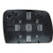 Geam oglinda exterioara cu suport fixare Bmw X5 (E53), 01.1999-10.2006, partea Stanga, incalzit; sticla asferica; geam cromat, Aftermarket
