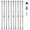 Set 10 stalpi balustrade cu cos si spiralate, 13 x 13 x 1122mm, Negru mat, accesorii prindere