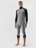 Lenjerie termoactivă de skitour cu l&acirc;na Merino (bluză) pentru bărbați - gri, 4F Sportswear