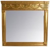 Oglinda Rococo din cristal cu o rama aurie CAT249