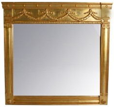 Oglinda Trumeau cu o rama aurie CAT250
