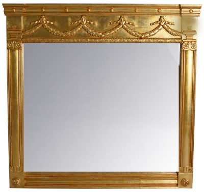 Oglinda Rococo din cristal cu o rama aurie CAT249 foto
