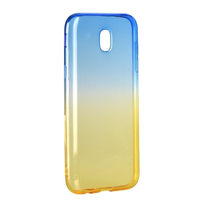 Husa SAMSUNG Galaxy J3 2017 - Gradient TSS, Albastru/Auriu
