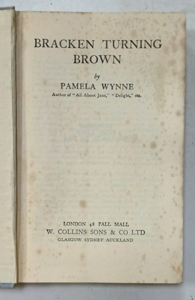 BRACKEN TURNING BROWN by PAMELA WYNNE , ANII &#039;20