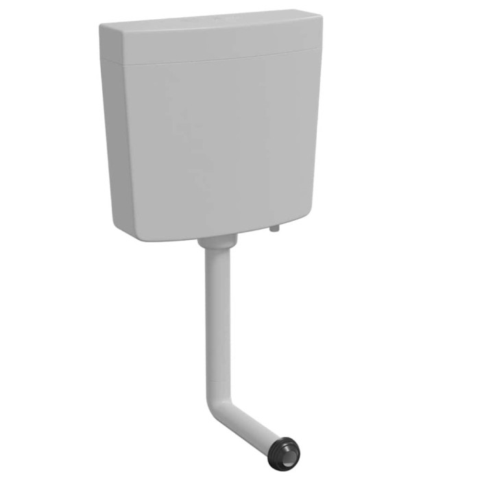 vidaXL Rezervor de toaletă, gri, 3/6 L
