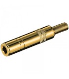 Mufa Jack 6.35 mm stereo mama metal aurit Goobay