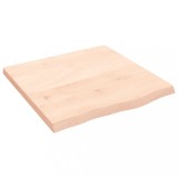 Blat de masa, 60x60x(2-4) cm, lemn masiv de stejar netratat