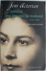 Jurnalul unei fete greu de multumit (1932-1947) &ndash; Jeni Acterian (coperta putin indoita)