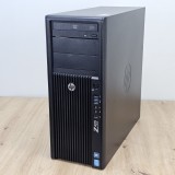 Unitate PC Second Hand, HP Z420 TOWER Workstation, Procesor XEON E5 1620 0, Memorie RAM 8 GB, SSD 128 GB NOU, Placa video Nvidia Quadro 2000, DVD-ROM