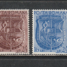 Romania 1943 - #156 Ziua Sporturilor 2v MNH
