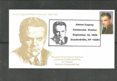 SUA 1999 - ANIVERSARI. JAMES CAGNEY. PLIC NECIRCULAT, FDCS16 foto
