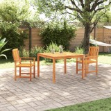 vidaXL Set de Dining Extern 3 pcs Maro 110 x 110 x 75 cm
