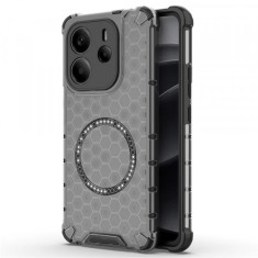 Husa MagSafe pentru Xiaomi Redmi Note 14 4G (Regional), Techsuit, HoneyComb Shield, Neagra