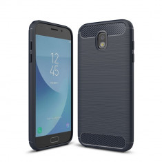 Husa SAMSUNG Galaxy J3 2017 - Luxury Carbon TSS, Bleumarin