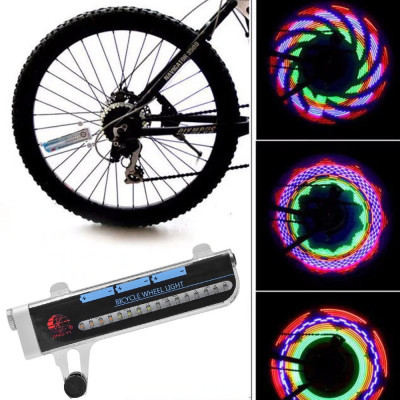 Lumini spite bicicleta, led multicolor cu 30 moduri iluminare, senzor lumina si miscare, baterii aaa MultiMark GlobalProd foto