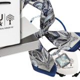 Cumpara ieftin Set cadou esarfa satin si colier din pluta Azulejos