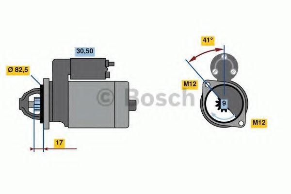 Starter AUDI A4 Avant (8ED, B7) (2004 - 2008) BOSCH 0 986 021 210