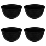Set boluri, 4 piese, 4.5 l, Plastic, Negru