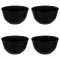 Set boluri, 4 piese, 4.5 l, Plastic, Negru
