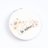 Oglinda de poseta cu mesaj Mama te iubesc