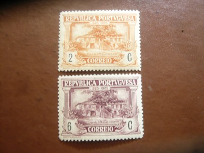 2 Timbre Portugalia 1925 Castelo Branco , val. 2 si 6c sarniera foto