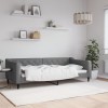 VidaXL Pat de zi, gri &icirc;nchis, 90x200 cm, material textil 354162