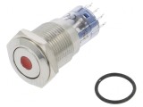 Comutator Anti-Vandalism DPDT 3A 250VAC IP67 Roșu
