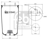 FEBI BILSTEIN 20940 Burduf, suspensie pneumatica