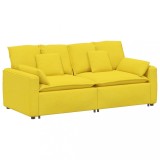 Cumpara ieftin Canapea modulara cu perne, galben deschis