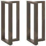 vidaXL Picioare de masă de bar &icirc;n formă de T, 2 buc., negru, 50x35x(90-91) cm, oțel