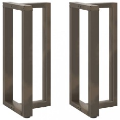 vidaXL Picioare de masă de bar &amp;icirc;n formă de T, 2 buc., negru, 50x35x(90-91) cm, oțel foto
