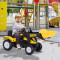 HomCom jucarie tractor cu excavator si pedale, negru | AOSOM RO
