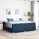 Cumpara ieftin Cadru de pat albastru 200 x 200 cm țesătură